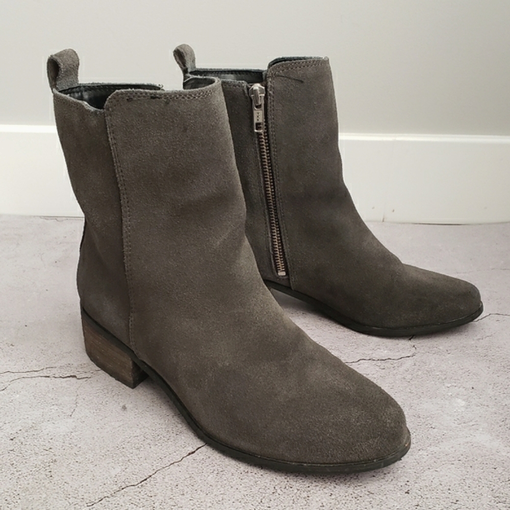 Gap Side Zip Faux Suede Boots - US 7